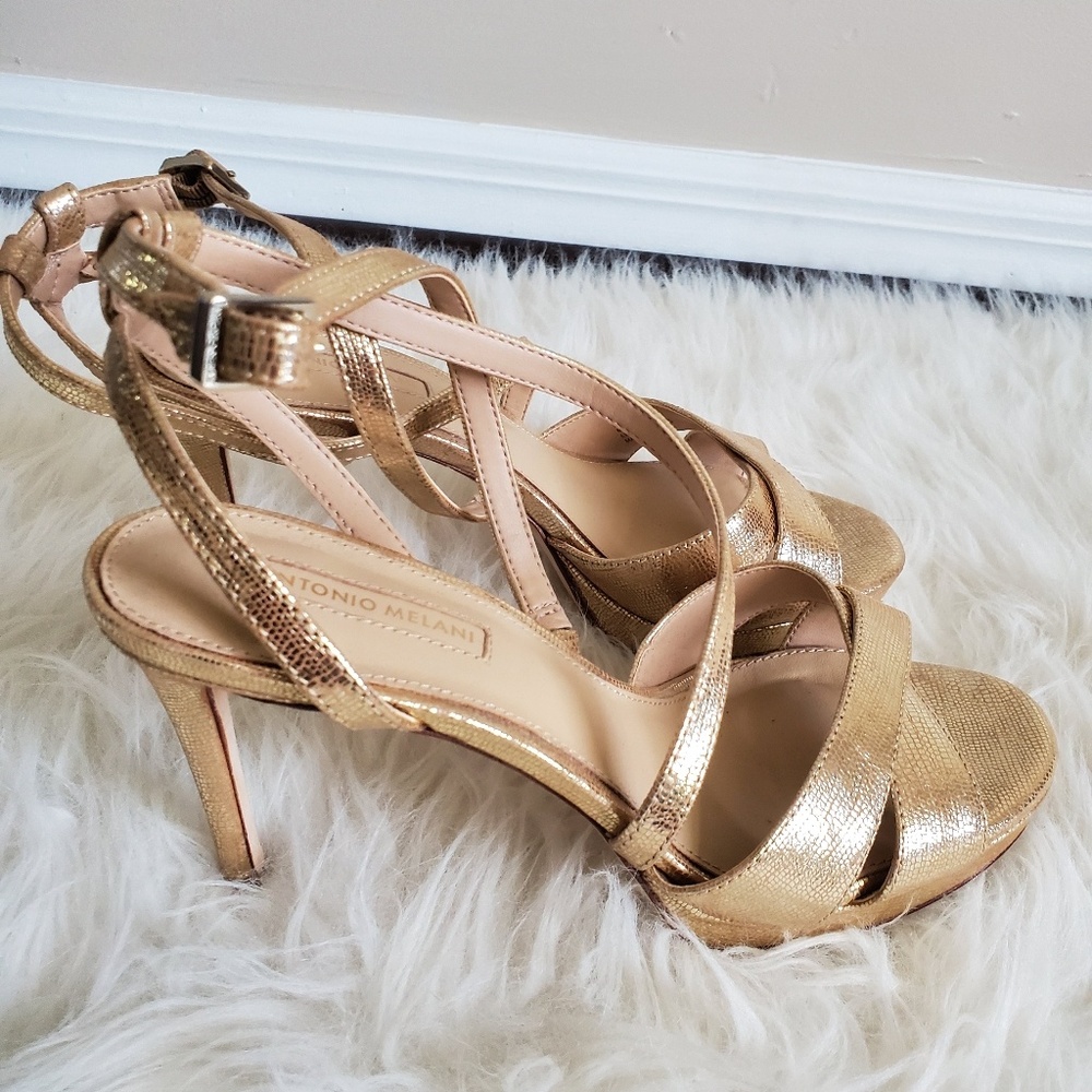 ANTONIO MELANI PRE-OWNED GOLDEN SANDAL
